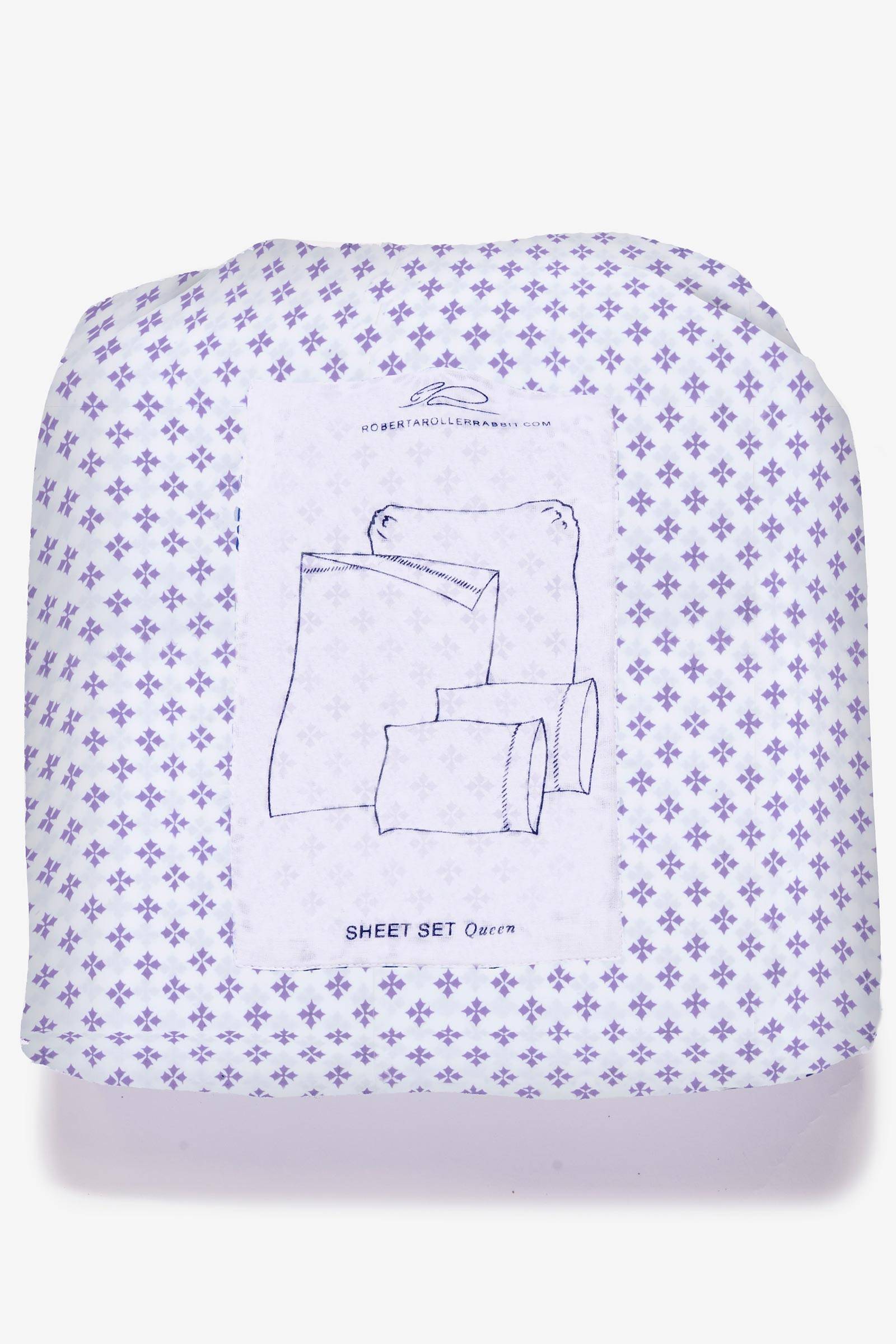 SHEET SET SUD CROSS MAUVE TWIN
