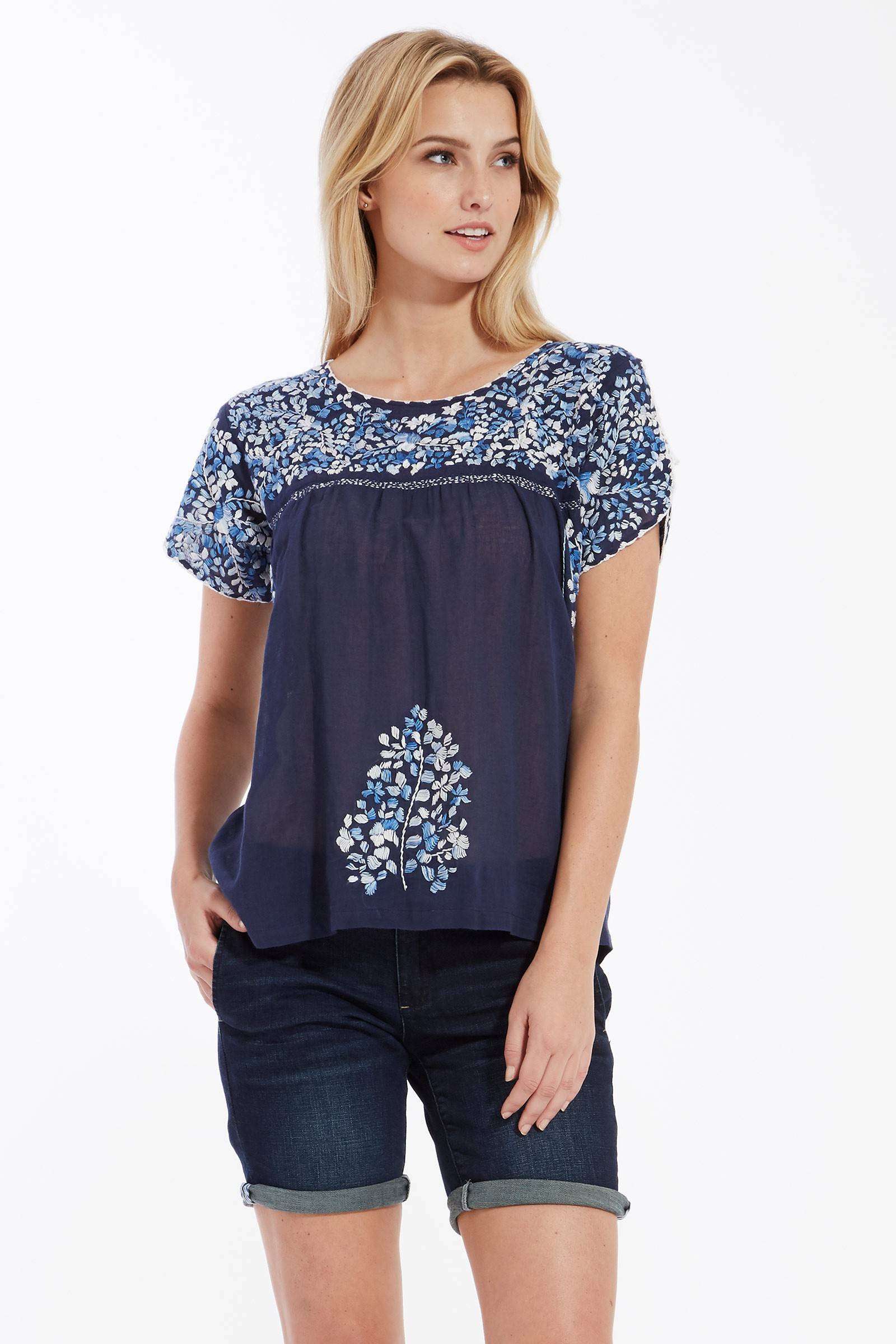 MAMIE EMB TOP SOLID