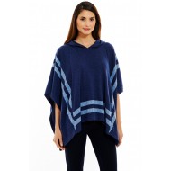 HOODIE PONCHO WITH STITCH DETAIL  