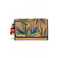 XL JUTE BEADED CLUTCH PATIA