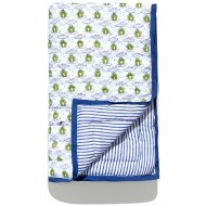 BABY QUILT RIBBIT/STRIPE