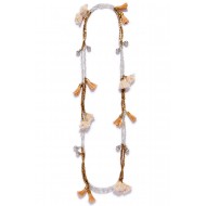 METALLIC POM POM NECKLACE