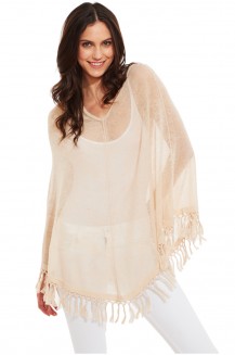 DER CROCHET LINEN SWEATER PONCHO