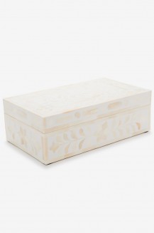 MED STORAGE BOX BONE INLAY FLORAL SUNRISE
