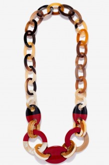 GRADED FULL OVAL HORN NECKLACE