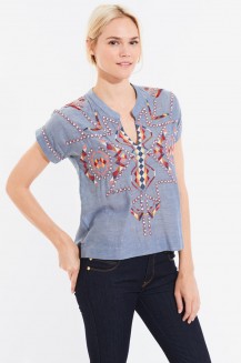SALENA EMB TOP SOLID