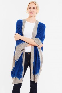 PONCHO CARDIGAN FRAME DYED