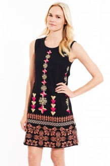 STELLA EMB DRESS SOLID