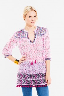 SERAFINA TUNIC W TASSELS FIONA