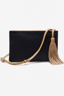 EDELWEISS ZIP TOP TASSEL CLUTCH
