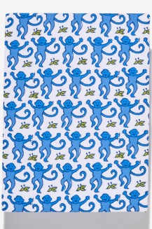 CRIB FITTED SHEET JERSEY MONKEY