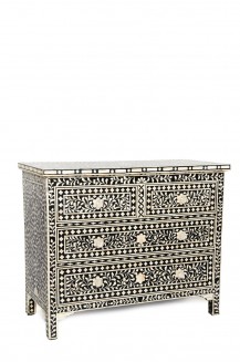 BONE INLAY 4 DRAWER CHEST
