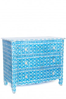 COMMODE MOP GEO BLUE 3 DRAWER