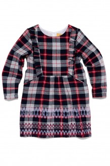 GIRLS CYRIL DRESS ARGYLE PLAID BORDER