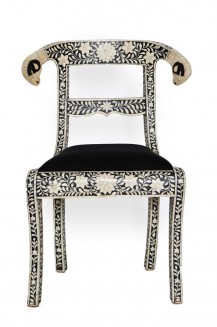 INLAY CHAIR W RAMHEADS BLACK