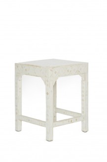 INLAY NESTING TABLES SET OF 2 WHITE
