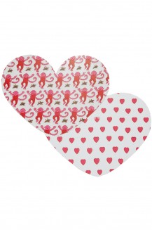 KIDS HEART PLACEMAT SET OF 2 MONKEY/HEARTS