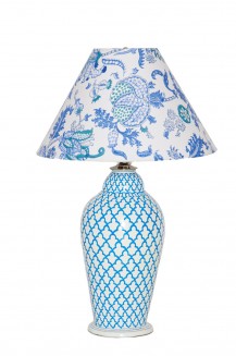 LAMP BASE JENA BLUE 15.5 INCH