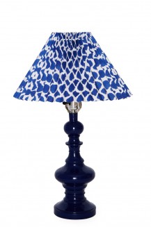 LAMP SHADE HIDE BLUE 6 INCH
