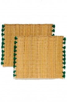 PLACEMAT SET OF 2 STRAW