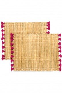 PLACEMAT SET OF 2 STRAW