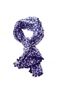 Pom Pom Scarf Elsa Navy