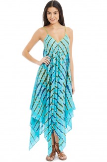 SCARF DRESS WAVE DYE