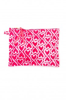 Canvas Pouch Pink Ribbon