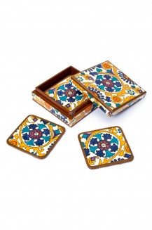 Coaster Set Uzbek Teal 