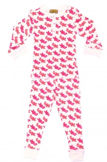 Kids Pj Suit Ticochon Pink